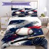 3pcs Baseball Bedding Set Duvet Cover Closure Includes 1 Duvet Cover & 2 Pillowcases, Soft and Comfortable for All Seasons.