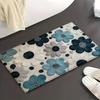 VIKAMA Elegant Floral Pattern Door Mat Rug For Bedroom Carpet For Living Room Soft Bathroom Mat Kitchen Rug Machine Washable
