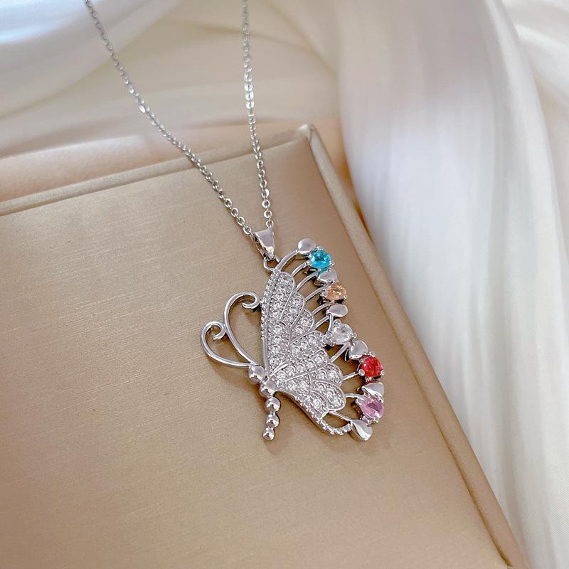 Guochao Micro-Inlaid Love Bear Accessories Live Broadcast Court Style Full Of Diamonds Inlaid Luxury Necklaces