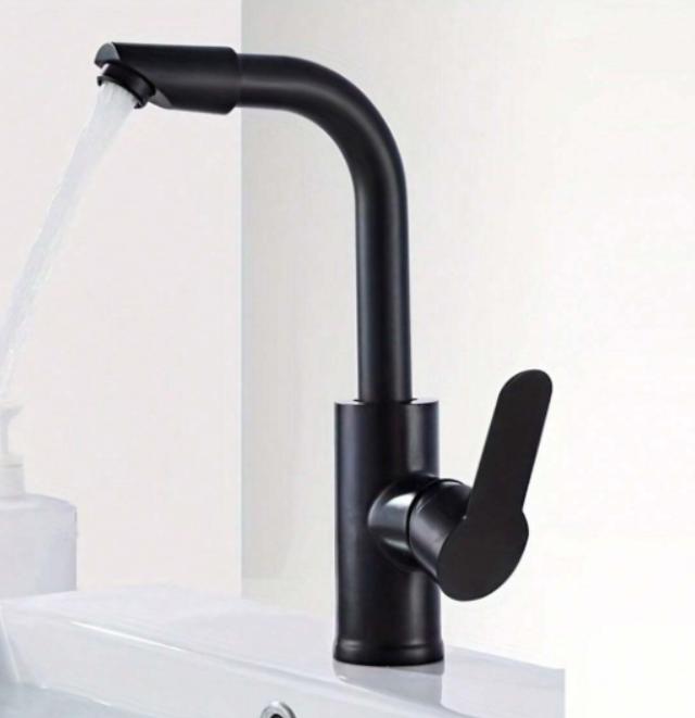 

360° Rotating Basin Faucet - Dual-Use Hot and Cold Water Splash-Proof Tap for Versatile Kitchen and Bathroom Use чёрный