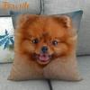 Nice Pomeranian Dog Pillowcase Bedroom Home Decorative Cover 45x45cm Square Zipper Pillow Cases Cotton Linen Fabric No Fade