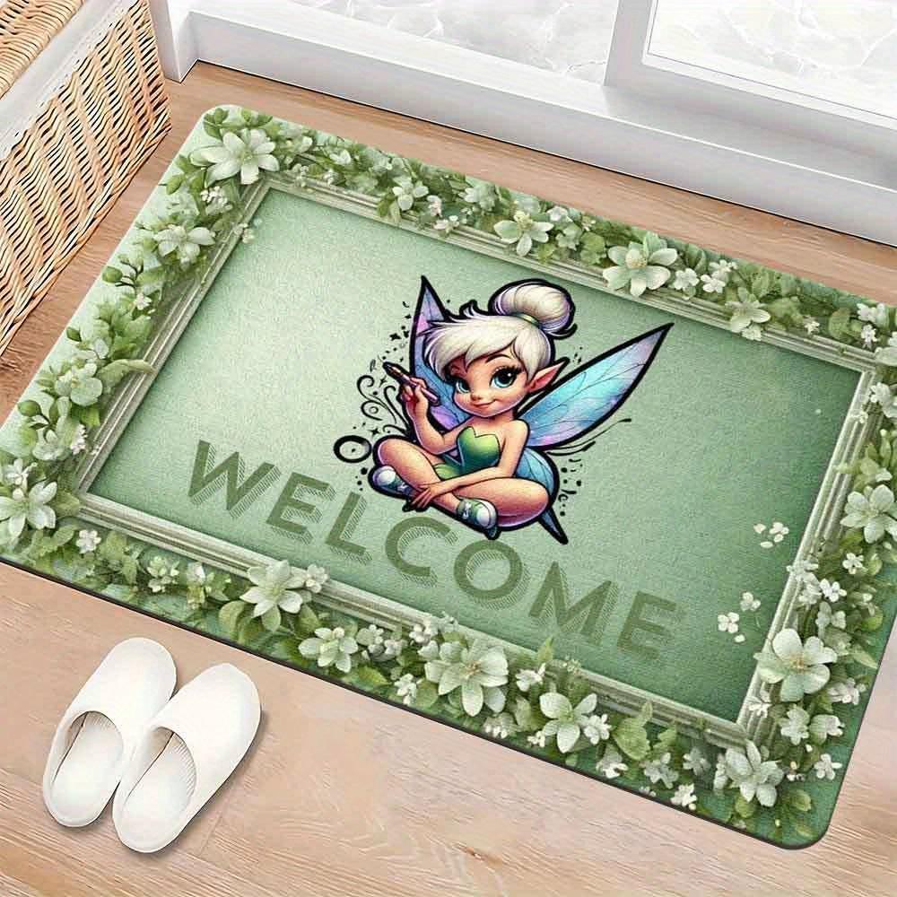 

Disney Bell Non-Slip Door Mat Welcome Floral Hand Wash Indoor Outdoor Mat for Entryway Bathroom Bedroom Kitchen Decor 50x80cm