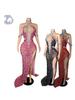 2026 Spring Arrival: Pink Sequin Mermaid Evening Gown for Banquets and Events