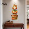 Weather-resistant Outdoor Decor Thanksgiving Pendant Durable Wooden Fall Decoration Pumpkin And Fruit