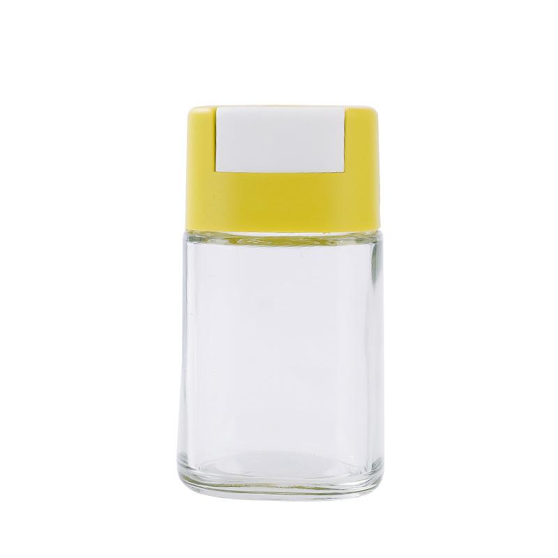 150ML Press Type Seasoning Bottle Glass Spices Condiment Jars Kitchen Salt And Pepper Shaker Boxes For Kitchen Gadget Tool