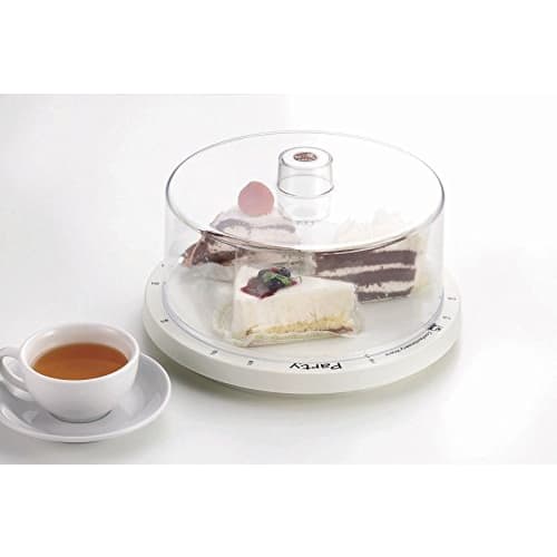 PEARL METAL Cake Turntable with Cover Set, Made In Japan, Antenor D-3523