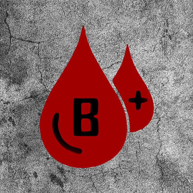 Cool Blood Type Graphic Sticker, Red Blood Drop Waterproof Vinyl Decal, Perfect for Motorcycle Car Helmet Bike Laptop Ornament