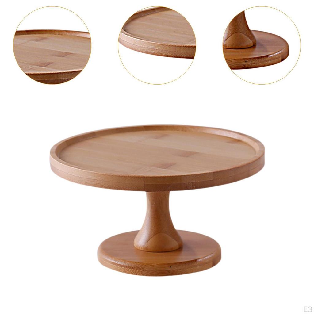 Bamboo Cake Holder, Cupcake Serving Tray for Celebrations