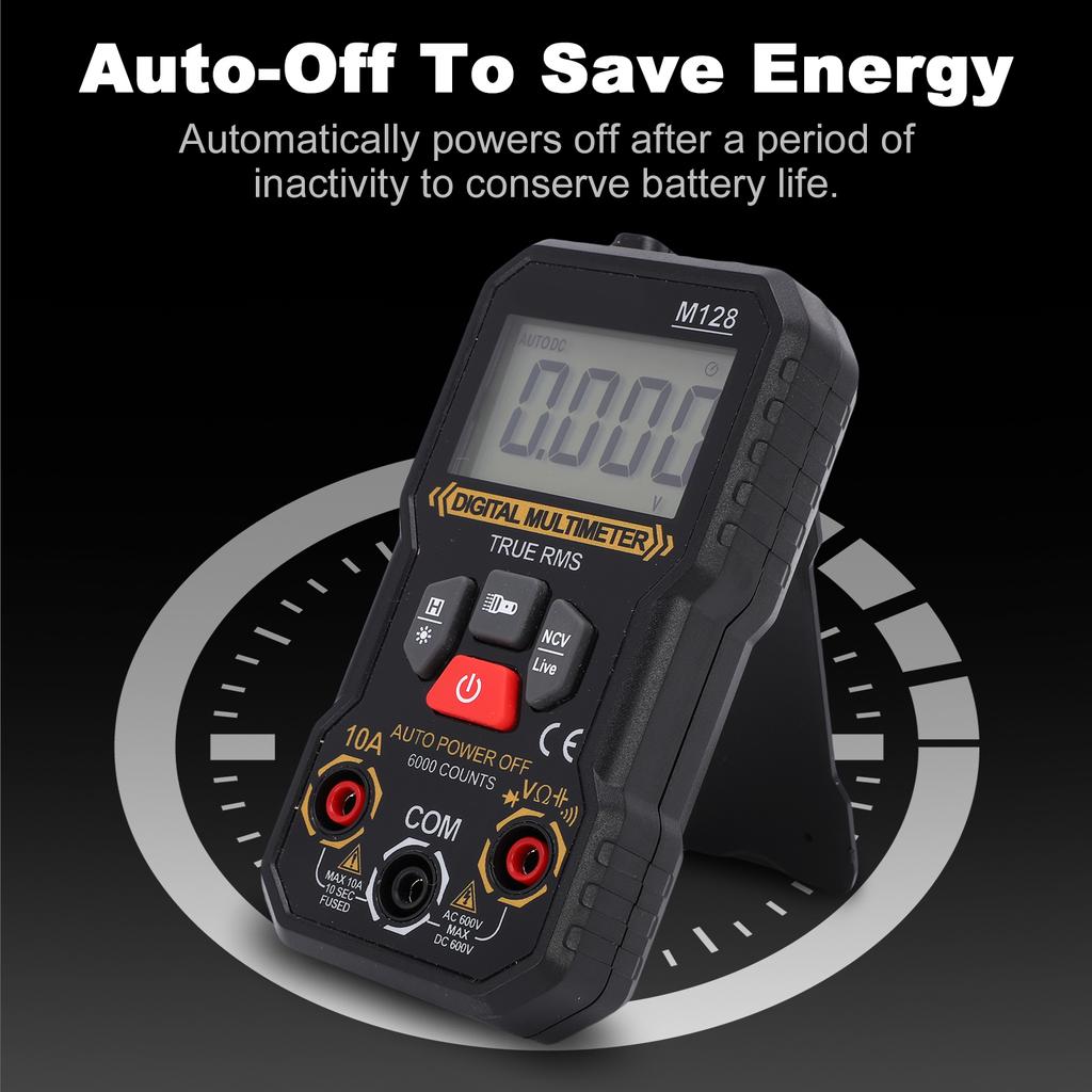 Digital Multimeter, 6000 Counts, AC DC Voltage Tester With NCV, Data Hold, Auto Shut Off, Measures Current,