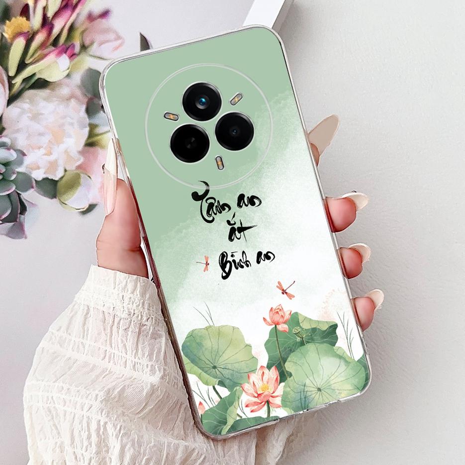 For Realme 14 Pro Plus Case RMX5051 Beautiful Flowers Painted Cover Soft Silicone Case For Realme 14 Pro Realme14 Pro+ 5G Fundas