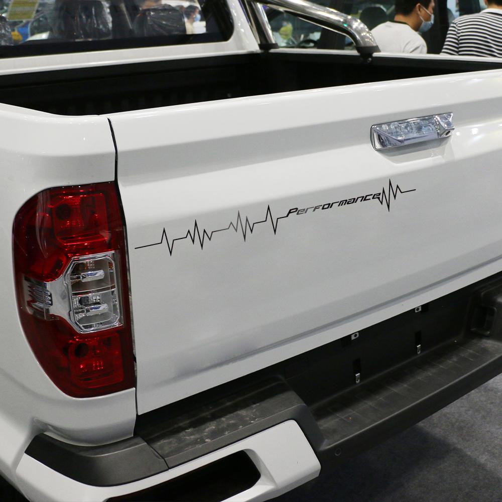 Reflective Performance Heartbeat Line Sticker Car Windshield Windscreen Bumper Hood Decor Decal Auto Car bodywork Decoraion