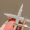 Rhinestone Star Brooch Double Star Lapel Pin Sparkling Star Brooch Pin Fashion Accessory for Men Women Shirts Coats