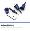 Hexagonal Handle Blue Limited Countersink Drill Bit for Woodworking and Screw Installation.