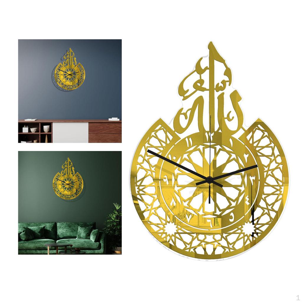 Acrylic Wall Clock Creative Silent Pendulum Clocks for Living Room Bedroom Kitchen School Eid Decor