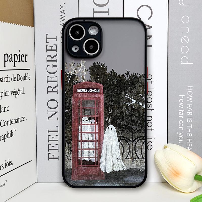 Cute Cartoon Little Ghost Phone Case for Samsung Galaxy S25 Edge S24 Ultra S23 S22 Plus S21 FE Back Covers Funny Halloween Gifts