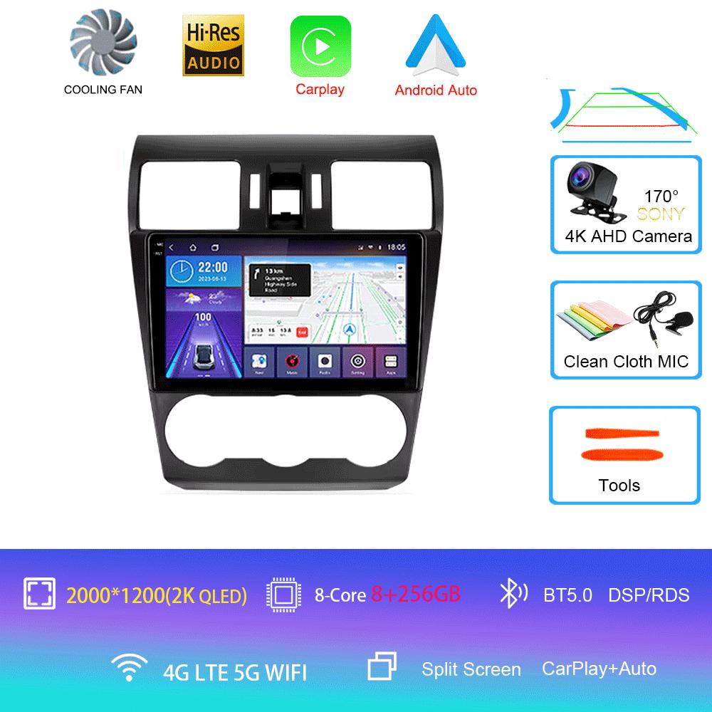 Car Radio Android 14 For Subaru Forester 4 SJ XV 2012-2015 4G Multimedia Video Player Navigation GPS Carplay 360 Camera