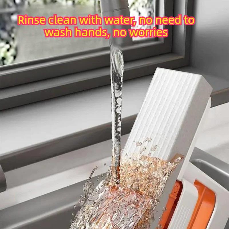 Foldable Mini Mop Table Top Handheld Sponge Water Absorbing Mop Bathroom and Kitchen Cleaning Small Mop