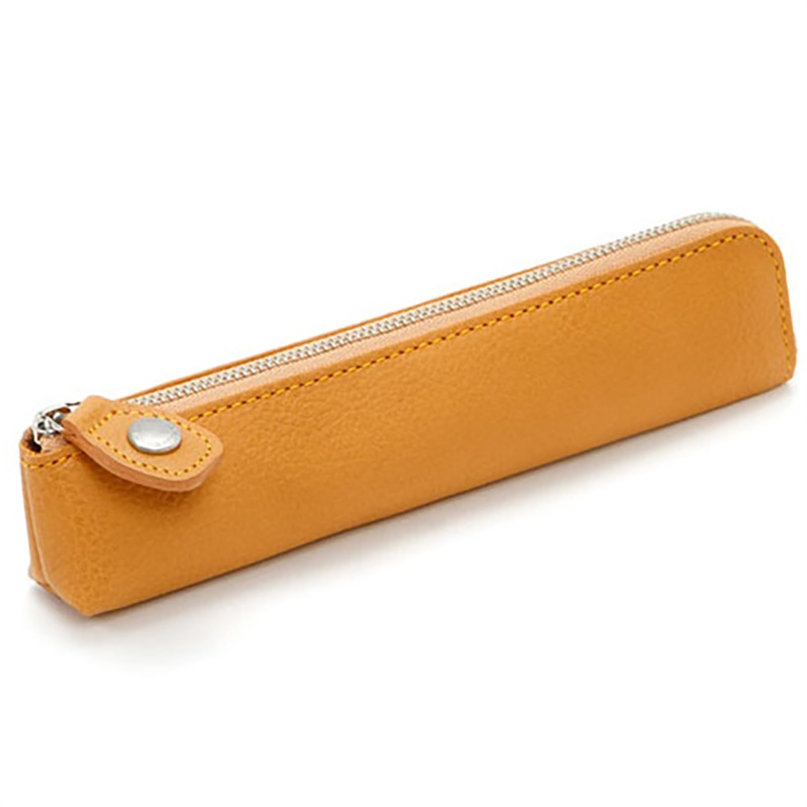 Kitamura Pencil Case YH0087 61421 Camel with Orange Stitching [Brown] 61421
