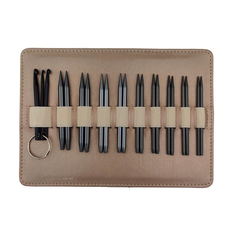 Interchangeable Circular Knitting Needle Set with Case and Accessories From 3.0mm to 6mm Knitting Needle Crochet Hook