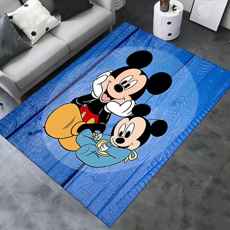 Office Rug Mickey Mouse, Cartoon Characters theme 3D Printed Anti-Slip Rug-Machine Washable for Living Room