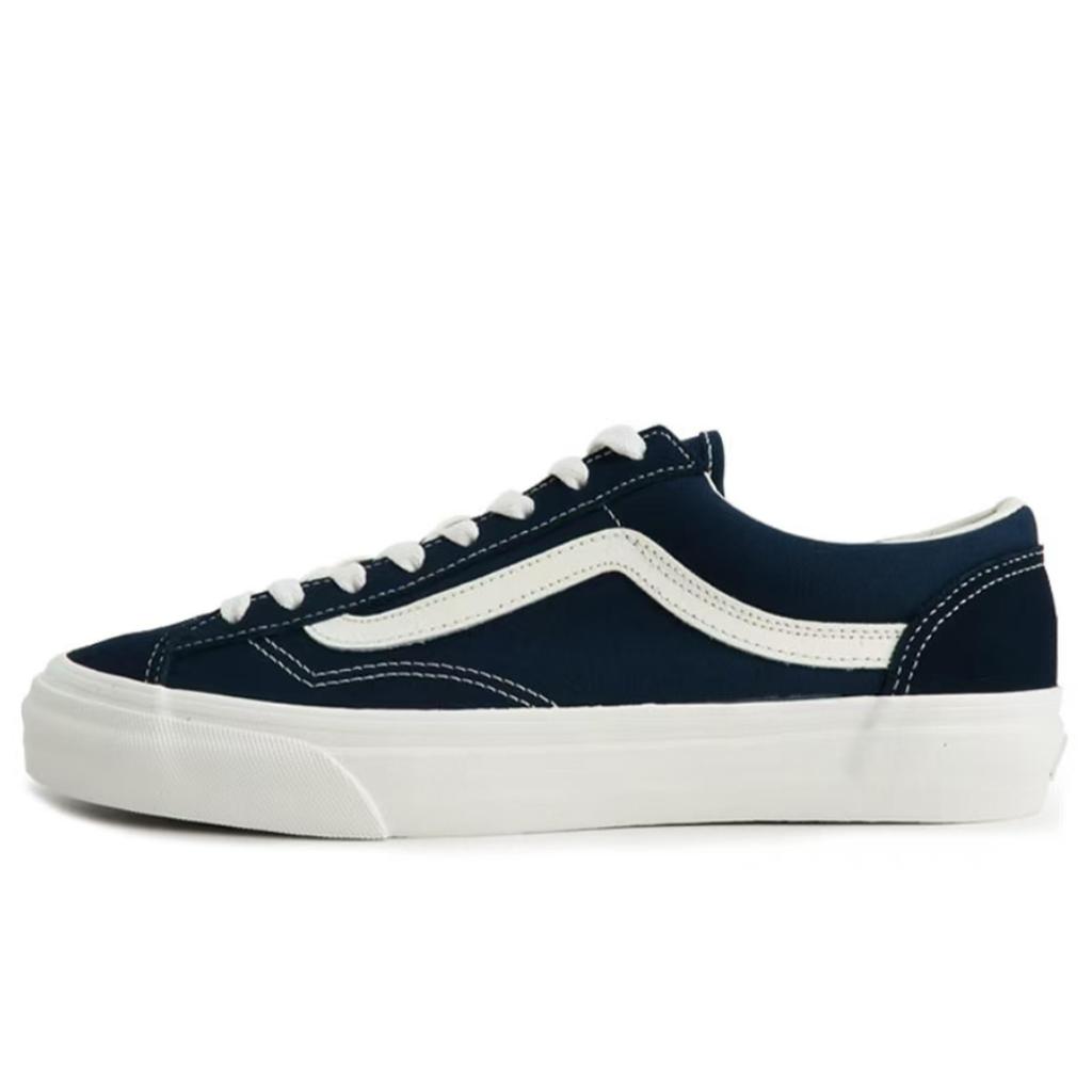 Vans Style 36 Lightweight And Breathable Low top Skateboard Shoes Unisex Blue White VN0A3DZ3RFL(Team188-)
