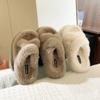 Popular fluffy slippers women's outer wear 2025 new autumn and winter cotton shoes go out with comfortable thick soles, plush fluffy cotton tows