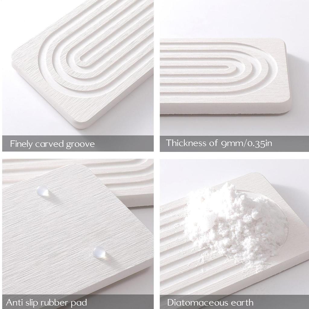 Circular Groove Faucet Pad Kitchen Sink Drying Pad Absorbent Faucet Mat Diatomite Sink Protector Splash Guard Stone Drip Catcher