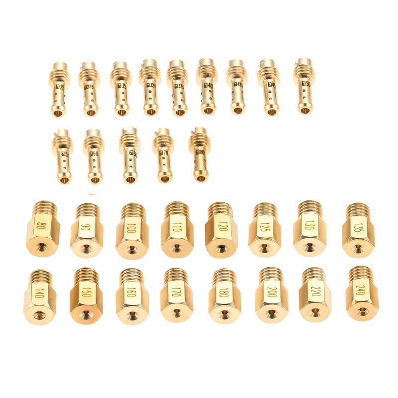 30Pcs Main Jet and Pilot Slow Jet Kit Fit For Honda CR125R / Suzuki / Kawasaki KX125 Yamaha / Husqvarna Carburetors Jets Kit