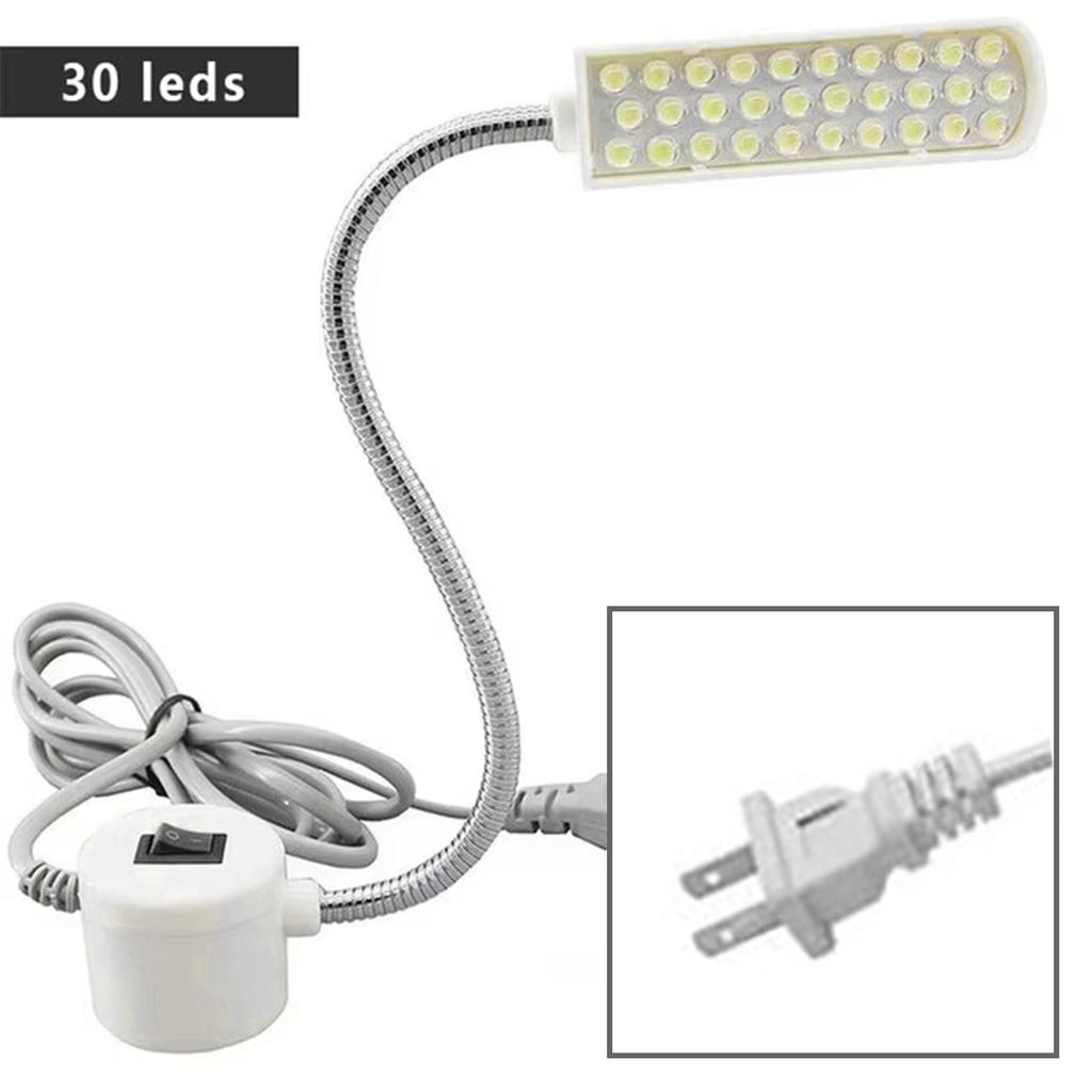 Industrial Led Light 1w 2w 3w Flexible Magnetic Work Light Portable Adsorbed Base Sewing Machine Eu/Us Plug Gooseneck Us Machine