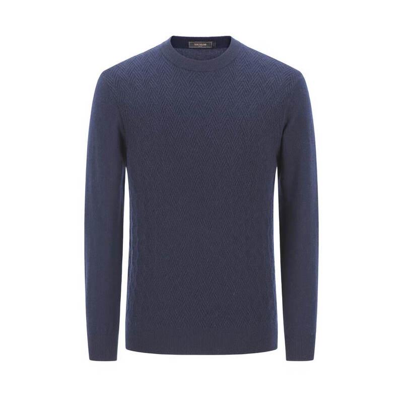 Youngor Men's Thickened Round Neck Cashmere Sweater