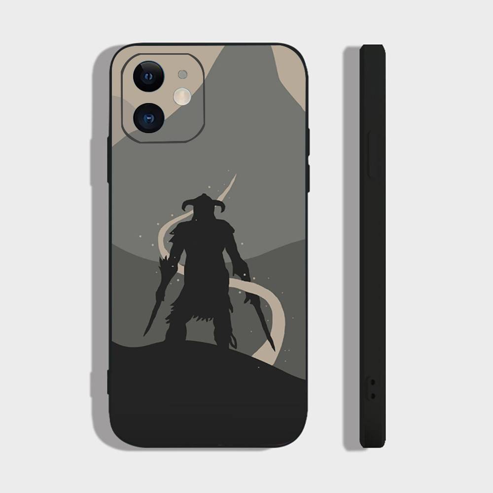 Single Player Game S-Scroll V S-Skyrim Phone Case For IPhone 17 Air 16 15 14 13 Pro Max 11 12 Black Silicone Cover
