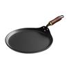 Durable Uncoated Cast Iron Frying Pan Wood Handle Universal Non-stick Pan Thickened Crepe Maker Stove Top