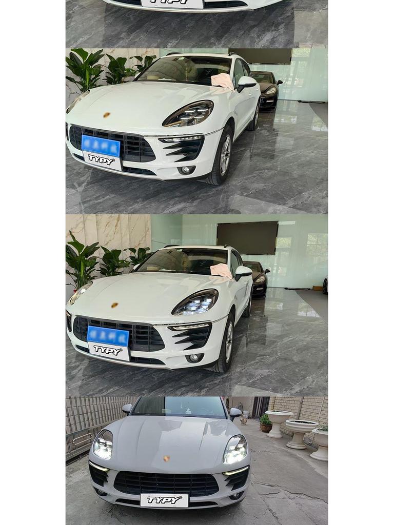 14-22 Porsche Macan Headlight Assembly: New Four-Eye Matrix Front Lights with Daytime Running Feature