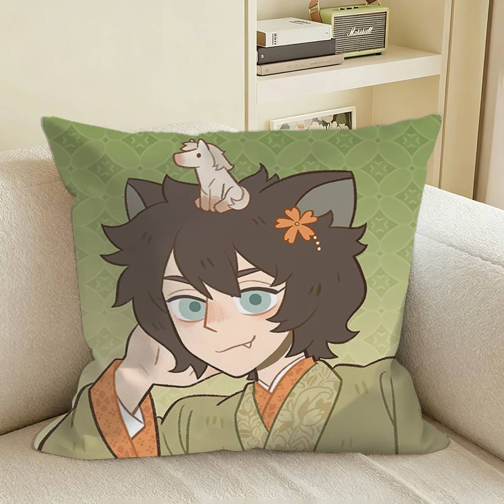 Manga All SSaints SStreet Square Sofa Pillow Cover Solid Color Living Room Home Decor Cushion Case