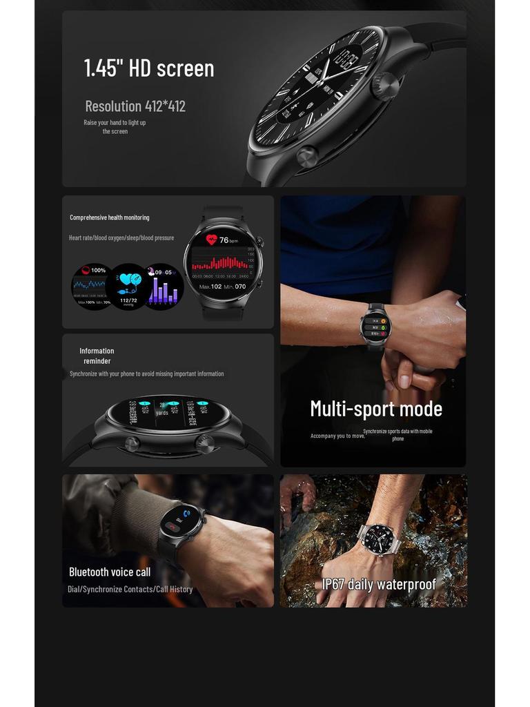 GT5 Pro Smartwatch: HD Bluetooth Call, Waterproof, NFC, Sports Bracelet