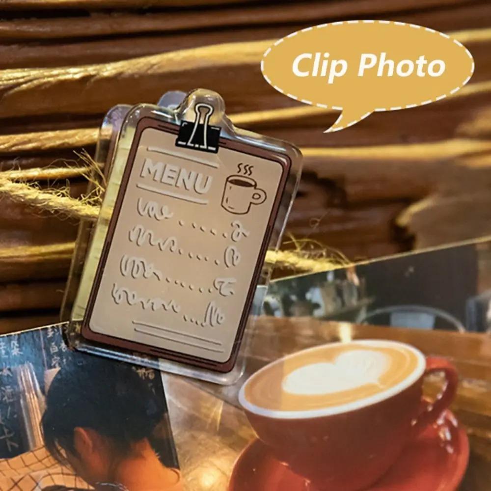 Coffee Cup Kawaii Coffee Acrylic Clips Stationery Coffee Paper Clip Journal