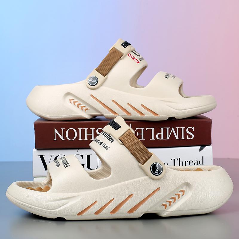 Summer Men's Massage Slippers Outdoor Sandals Beach Comfortable Soft Slides Indoor Casual Shoes