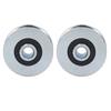 2 Piezas Rueda de Polea Diámetro Exterior 40 mm Diámetro del Agujero Central Acero Aleado Polea Rueda con Rodamiento de Bolas