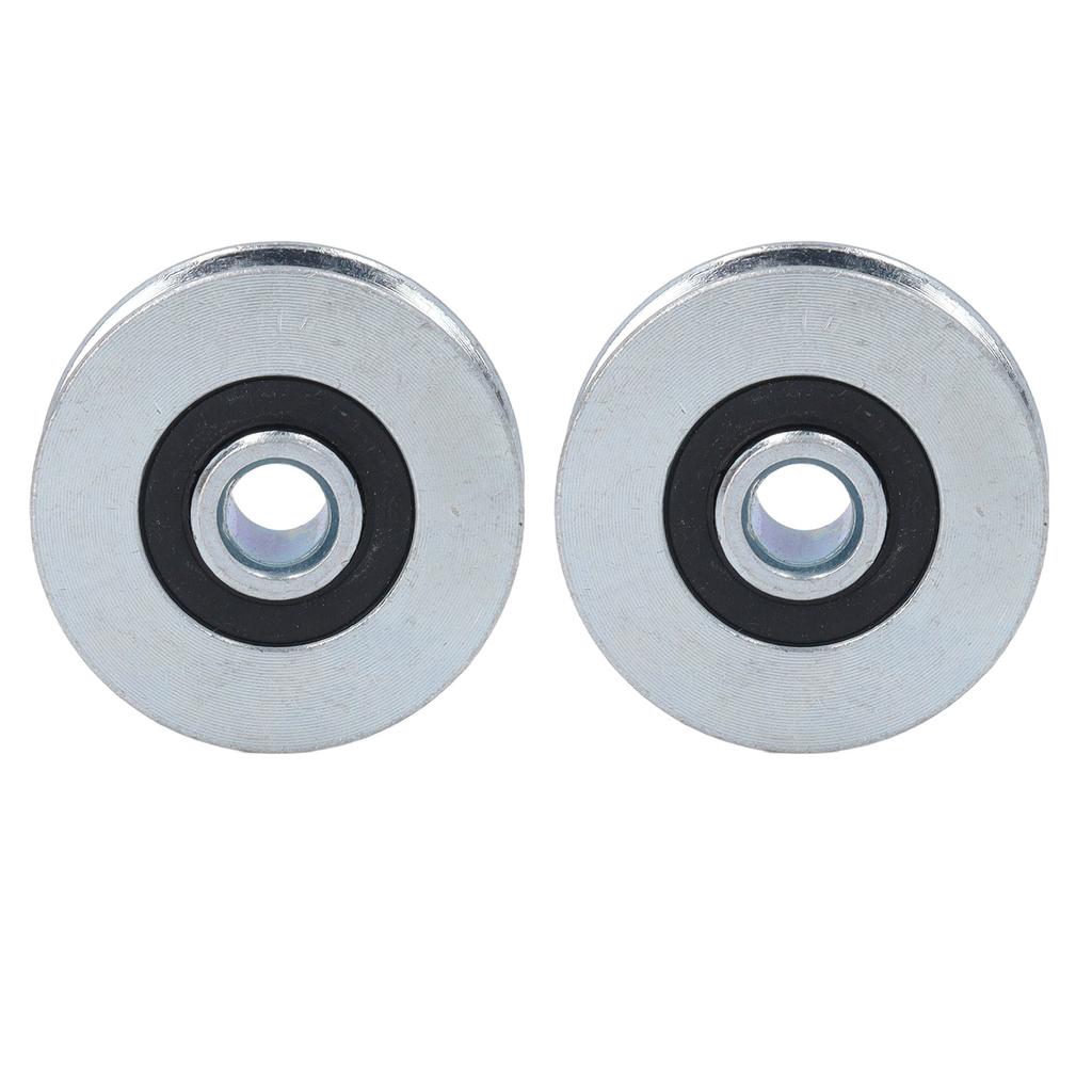 2 Piezas Rueda de Polea Diámetro Exterior 40 mm Diámetro del Agujero Central Acero Aleado Polea Rueda con Rodamiento de Bolas