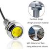 2 stk Ny 18MM bil Eagle Eye Silver Shell DRL Led Kjørelys LED 12V Backup Rygge parkeringssignal Biler Lampe