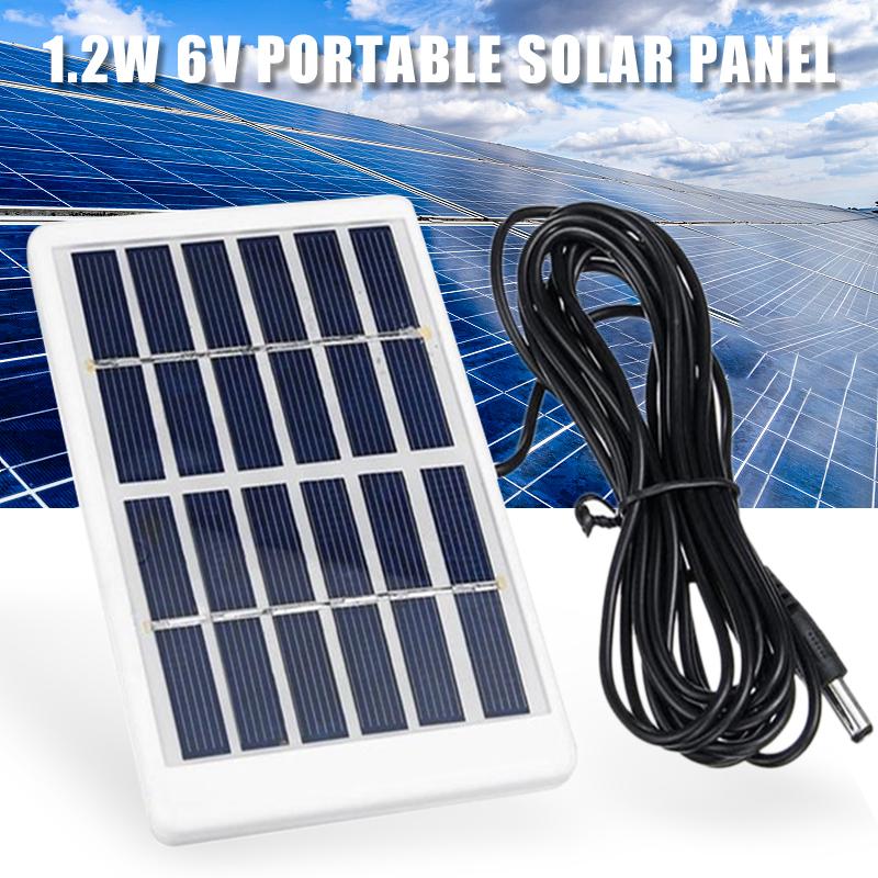 

Поликристаллическая солнечная панель PDTO 1,2 Вт, 6 В с выходным кабелем постоянного тока 5521, зарядное устройство для аккумулятора