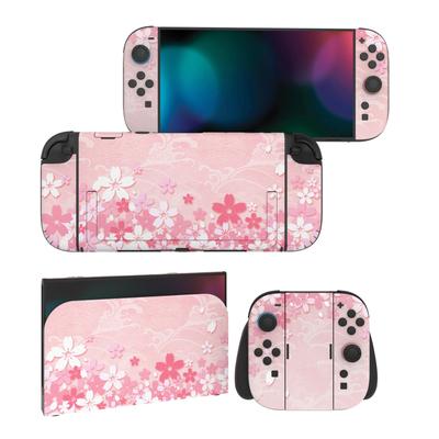 PlayVital Nintendo Switch 2 Console and Protective Sticker Set with Customizable Vinyl Dock Grips Stickers Blossom (2025) Joy-Con (2 Sets) Stickers, &