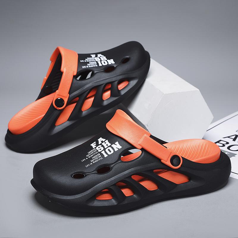 Pánské sandály, pantofle, pohodlné plážové boty, dřeváky s tlustou měkkou podrážkou, pánské ležérní boty, zahradní boty, pánské plážové sandály