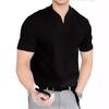 2023 Men's Summer Muscle Fit Elastic Cotton V-Neck T-Shirt - European Size