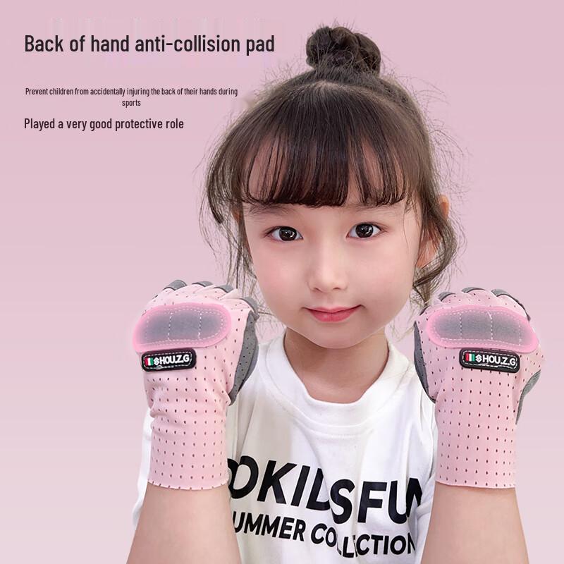Ousen Kinder Halbfinger-Sporthandschuhe