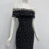 Cross-Border Women's Sexy One-Shoulder Bandage Evening Dress