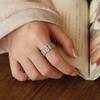 Elegant Open-Design Iris Flower Buckle Ring for Women: Trendy Fashion Statement with Personalized Craftsmanship