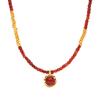 Natural Gemstone Nanhong Agate Necklace Women'S S925 Sterling Silver Pendant Broken Silver Xiaohongshu Jewelry