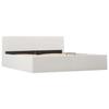 VidaXL Bed Frames with Hydraulic Storage White Faux Leather 160x200cm