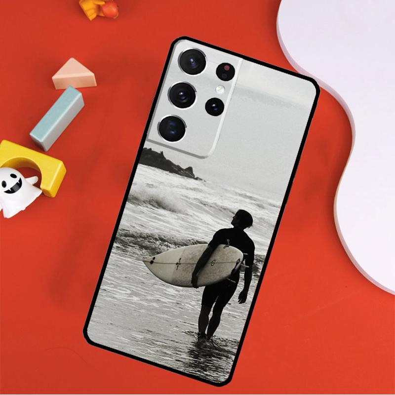 Surfer Surf Hang Loose Shaka Phone Case For Samsung Galaxy S25 Ultra S9 S10 S20 S21 FE S22 S23 S24 Plus S24 Ultra Cover